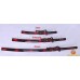 High Quality Japanese Sword Set Black&Red Damascus Full Tang Blade